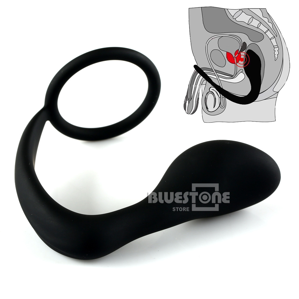 Silicone Male Prostate Stimulation Massager P Spot Strap On Ring Butt