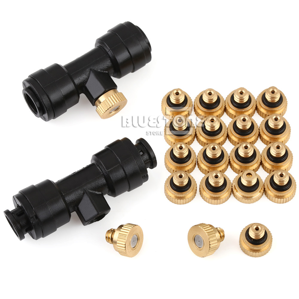 20pcs 03 Mm Brass Misting Nozzles 2pcs 14 Misting Nozzle Tees Set Ebay 2598