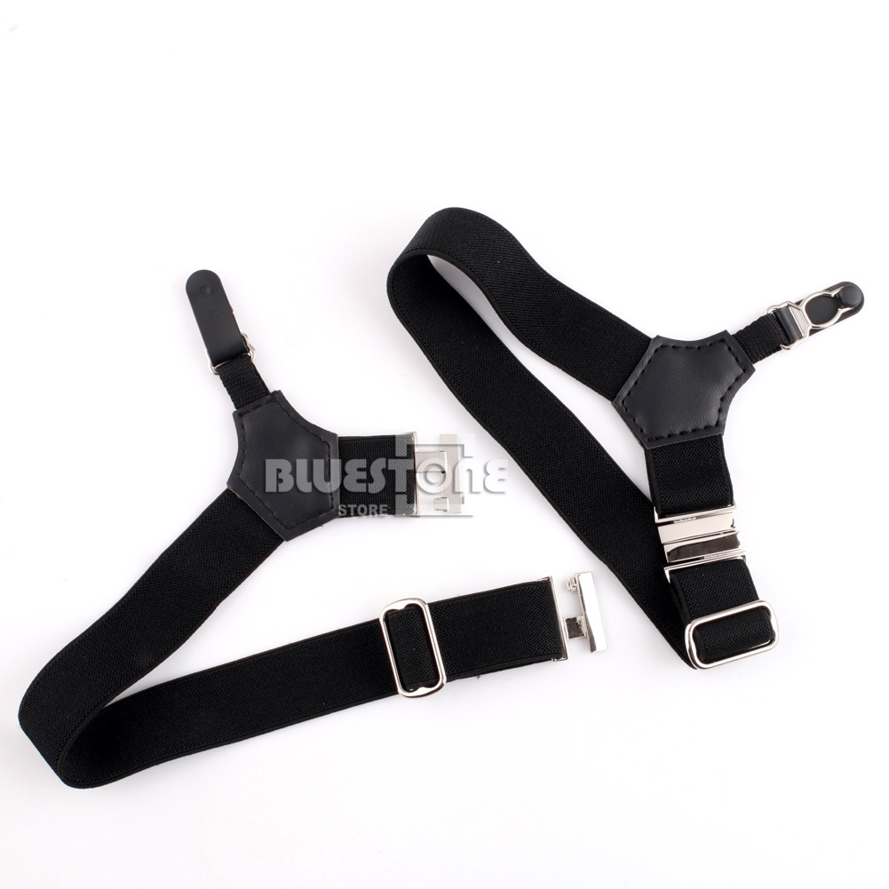 2pcs Elastic Mens Sock Suspenders Garter Hold Up Braces Clip Grip