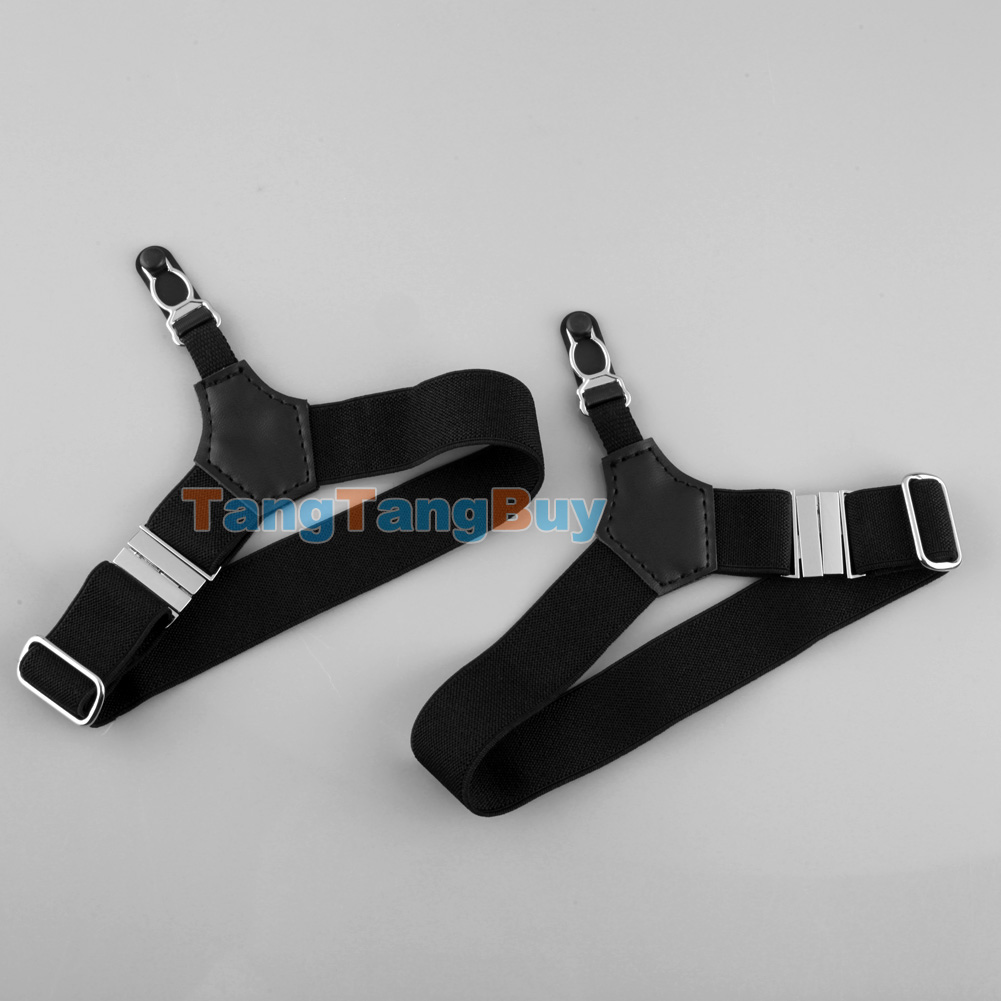 2pcs Elastic Mens Sock Suspenders Garter Hold Up Braces Clip Grip